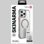 Case Skinarma Helix for iPhone 16 Pro Magnetic Charging 360 Rotating Stand titanium - imagine 9