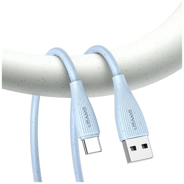 Cable USAMS Green Series SJ714 18W 3A USB-A to USB-C 1m white - imagine 4