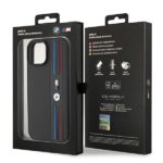 Case BMW BMHCP15S22PPMK iPhone 15 / 14 / 13 6.1" black Tricolor M Collection - imagine 8