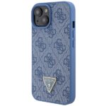 Guess GUHCP15SP4TDSCPB iPhone 15 / 14 / 13 6.1" blue hardcase Crossbody 4G Metal Logo - imagine 3