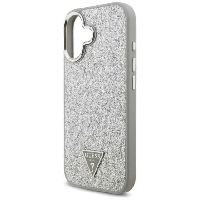 Case Guess Glitter Triangle Logo MagSafe for iPhone 17 silver - imagine 6