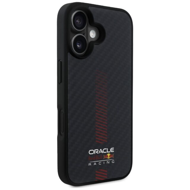 Red Bull RBHMP16S24CFGSMK iPhone 16 6.1" hardcase black Carbon Fiber Power Bar MagSafe - imagine 4