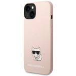 Karl Lagerfeld KLHCP14SSLCTPI iPhone 14/ 15 / 13 6,1" hardcase light pink Silicone Choup - imagine 2
