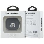 Karl Lagerfeld Monogram Karl & Choupette Head Case for AirPods 4 Black - imagine 3