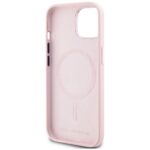 Case Karl Lagerfeld Silicone Shadow Metal Initial MagSafe for iPhone 15 pink - imagine 7