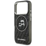 Case Karl Lagerfeld IML Glitter Karl &   Choupette Heads Logo MagSafe for iPhone 17 Pro black - imagine 6