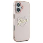 Guess GUHCP16SHCHGSPP iPhone 16 6.1" pink hardcase IML Heart - imagine 4