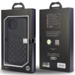 Audi Genuine Leather iPhone 12 / 12 Pro 6.1" black hardcase AU-TPUPCIP12P-Q8/D1-BK - imagine 5
