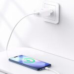 USAMS 18W Mains Charger + Micro/USB-A1m Fast Charging Cable White Series SC SCXLTZ01 - imagine 4