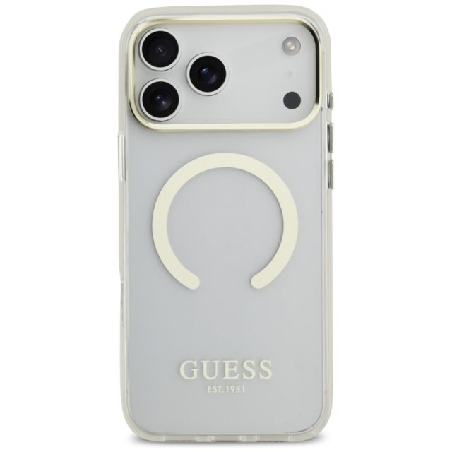 Guess Metal Outline MagSafe case for iPhone 17 Pro Max silver - imagine 3