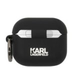 Karl Lagerfeld KLA3RUNIKK AirPods 3 cover black Silicone Karl Head 3D - imagine 2