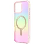 Case UNIQ Iridescia for iPhone 16 Pro Magclick Charging pink prism - imagine 2