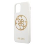 Guess GUHCN65TPUWHGLG iPhone 11 Pro Max white hard case Glitter 4G Circle Logo - imagine 3