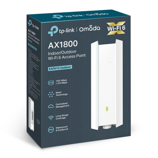 TP-Link EAP610-Outdoor | Access point | MU-MIMO, AX1800, Dual Band, 1x RJ45 1000Mb/s, IP67 - imagine 4