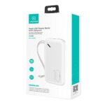 USAMS power bank PB56 10000mAh 2xUSB/USB-C/MicroUSB Fast Charge white 10KCD15002 (US-CD150) - imagine 8