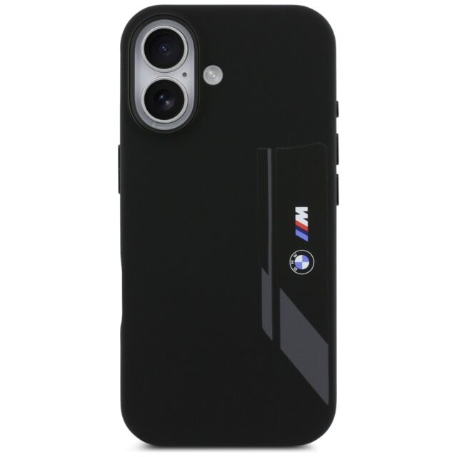 BMW M Silicon Vertical Logo MagSafe Case for iPhone 17 Black - imagine 3