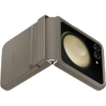 Samsung Case EF-VF731PAEGWW Z Flip5 F731 etoupe Flap ECO-Leather Case - imagine 3