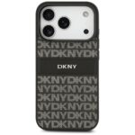 Case DKNY Repeat Texture Pattern with    Tonal Stripe for iPhone 17 Pro Max black - imagine 3