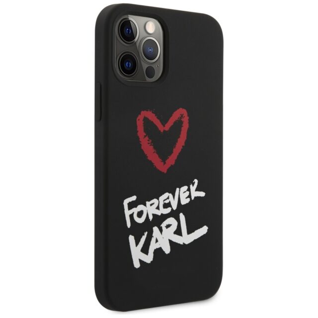 Karl Lagerfeld KLHCP12MSILKRBK iPhone 12/12 Pro 6,1" black hardcase Silicone Forever Karl - imagine 4