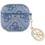 Case Guess 4G Strass Charm for AirPods 4 blue