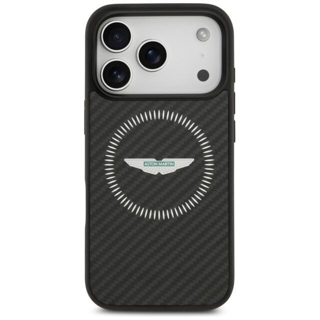 Case Aston Martin HC Kevlar Counter      Design MagSafe for iPhone 17 Pro black - imagine 3