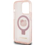 Hello Kitty HKHMP15LHRSGEP iPhone 15 Pro 6.1" Pink Hardcase Ring Stand Glitter Electrop Logo MagSafe - imagine 7