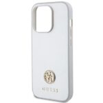 Guess GUHCP15XPS4DGPS iPhone 15 Pro Max 6.7" silver hardcase Strass Metal Logo - imagine 6