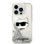 Karl Lagerfeld KLHCP14LLNCHCS iPhone 14 Pro 6,1" silver hardcase Glitter Choupette Head - imagine 3