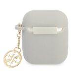 Guess GUA2LSC4EG AirPods cover grey Silicone Charm 4G Collection - imagine 2