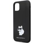 Karl Lagerfeld KLHCN61SMHCNPK iPhone 11/ Xr 6.1" black hardcase Silicone C Metal Pin - imagine 6