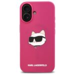 Karl Lagerfeld KLHMP16SSCHPPLF iPhone 16 6.1" fuschia hardcase Silicone Choupette Head Print M - imagine 3
