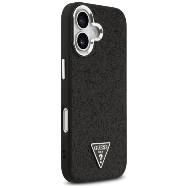 Case Guess Glitter Triangle Logo MagSafe for iPhone 17 black - imagine 4