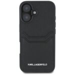 Case Karl Lagerfeld HC Grained PU Cardslot Metal Elong for iPhone 16 black - imagine 3