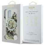 Guess GUHMP16SLFMWTE iPhone 16 6.1" beige hardcase Liquid Glitter Flower MagSafe - imagine 8