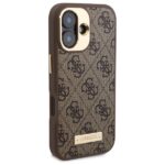 GuessGUHMP16MU4GPRW iPhone 16 Plus 6.7" brown hardcase 4G Logo Plate MagSafe - imagine 4