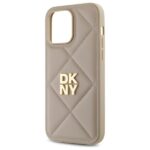 DKNY DKHCP14XPQDSLE iPhone 14 Pro Max 6.7" beige Quilted Stack Logo - imagine 6