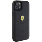 Ferrari FEHCP15MRDUK iPhone 15 Plus / 14 Plus 6.7" black hardcase Quilted Metal Logo - imagine 4