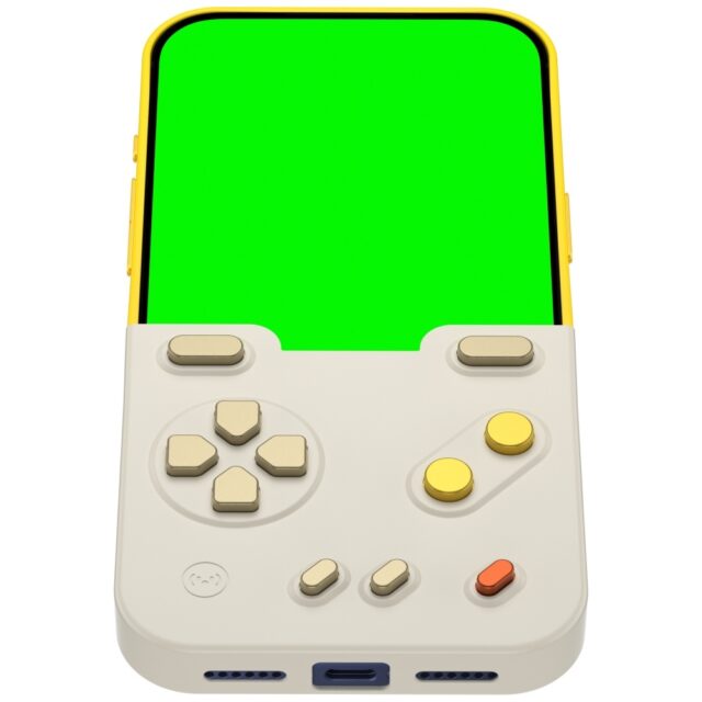 Case GAMEBABY with controller for iPhone 17 Pro Max yellow - imagine 4