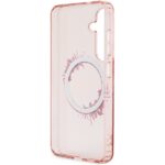 Guess GUHMS24SHFWFCP S24 S921 pink hardcase IML Flowers Wreath MagSafe - imagine 7