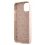 Guess GUHMP13MLSLMGLP iPhone 13 / 14 /15 6,1" light pink hardcase Silicone Script Gold Logo Magsaf - imagine 6
