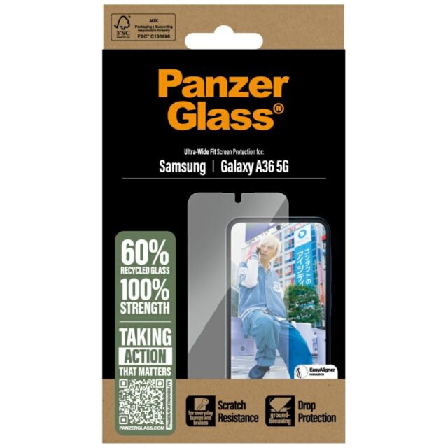 PanzerGlass Ultra-Wide Fit Tempered Glass for Samsung Galaxy A36 5G - imagine 4