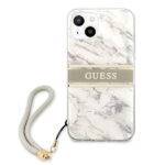Guess GUHCP13SKMABGR iPhone 13 mini 5,4" grey hardcase Marble Strap Collection - imagine 3