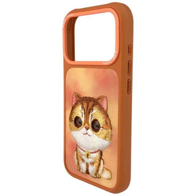 Etui Nimmy Big Eyed Pet 2.0 Cat do        iPhone 17 Pro Max pomarańczowy - imagine 3