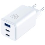 Wall charger 3MK Hyper GaN Charger 65W 1xUSB-A 2xUSB-C PD QC4+ white - imagine 2