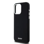 DKNY DKHMP15XSMCHLK iPhone 15 Pro Max 6.7" black hardcase Liquid Silicone Small Metal Logo MagSafe - imagine 6