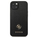 Guess GUHCP13MPS4MK iPhone 13 / 14 / 15 6,1" black hardcase Saffiano 4G Small Metal Logo - imagine 3
