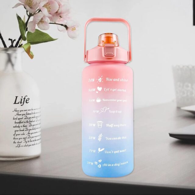 Extralink | Motivational Bottle | water bottle, 2000ml, green-purple, BUT-190 - imagine 4