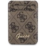 Guess Wallet Card Slot Stand GUWMSHG4SHW brown MagSafe 4G Classic Logo - imagine 3