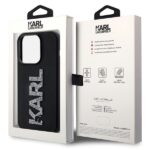 Karl Lagerfeld KLHCP15L3DMBKCK iPhone 15 Pro 6.1" black hardcase 3D Rubber Glitter Logo - imagine 8