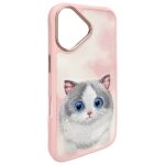 Nimmy case iPhone 16 6.1" pink Big Eyed Pet 2.0 Cat - imagine 4